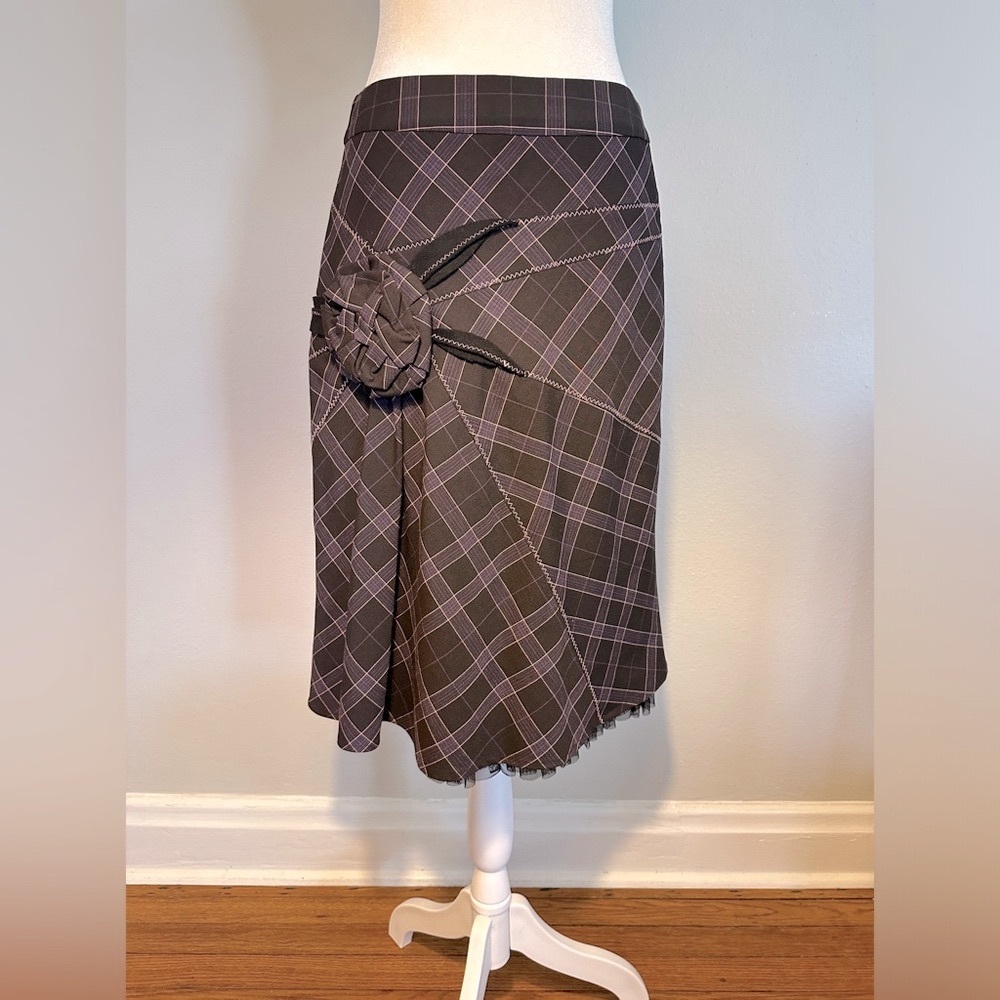 Women’s black and pink shirt by etc size 2, black petticoat ruffle, side zip